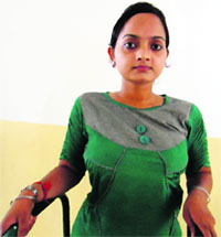 Poonam Kumari, a student of Malwa College, Bathinda.