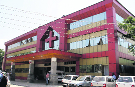 A view of the Shri Maharaja Hari Singh Hospital in Srinagar.