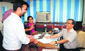 NSUI presidential candidate files his nomination on Friday. 