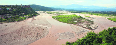 A view of the Tawi river in Jammu. 