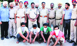 The accused in police custody in Jagraon on Friday. Tribune Photograph
