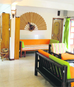 An inside view of a villa in Mauritius