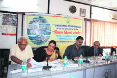 Speakers at a workshop on Lessons from 2013 Disaster organised by RLEK in Dehradun on Monday. 