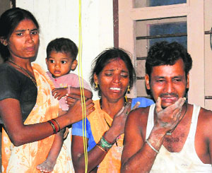 Distraught Naveens parents at Sector 32, Chandigarh, on Tuesday. 
