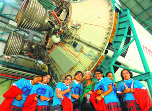 A group of students from Unison World School, Dehradun, during its visit to NASA, USA. 