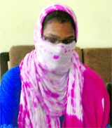 A rape victim shares her woes with the media at Hisar, Haryana