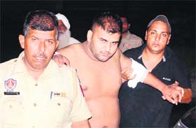 Anshdeep, who was injured when he was shot at by two robbers in Jalandhar on Monday night