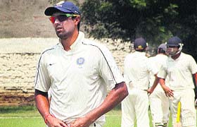 IPL player Rahul Sharma at Harbhajan Singh Cricket Academy