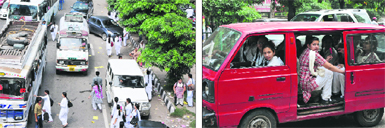 Overloaded auto-rickshaws pose threat to schoolchildren : The Tribune India