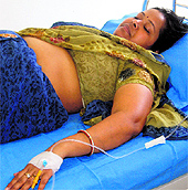 Manju Mittal, who was shot at, in a Panchkula hospital
