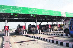 The newly built toll plaza near Deeghal village, about 15 km from Rohtak