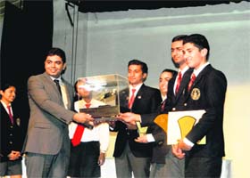 The Lawrence School team after winning the 9th Kirloskar Quiz competition at Sanawar on Saturday