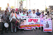 Members of the Shaheed Jarnail Singh Memorial Society hold an awareness rally in Bathinda on Monday. 