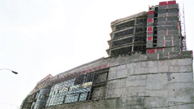 A mall being constructed in Ludhiana.