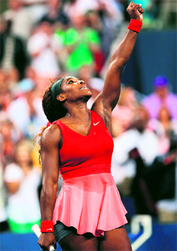 The US Open win, 17th overall, takes Serena to within one grand slam singles crown of Chris Evert and Martina Navratilova for a tied fourth place on the all-time list.