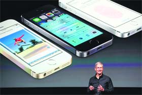 Apple CEO Tim Cook at the launch in California on Tuesday