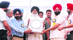 CM Parkash Singh Badal at Guru Kashi University in Talwandi Sabo on Tuesday. Tribune photo