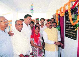 CPS ID Lakhanpal lays the foundation stone of the science block at Government Senior Secondary School in Bani on Wednesday