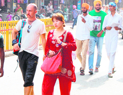 Foreign tourists in Amritsar.