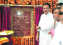 Randeep Singh Surjewala, PWD and Industries Minister, lays the foundation stone of a road project in Kaithal on Thursday. 