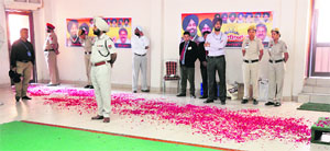 Flower petals laid on the way to welcome the Punjab Deputy Chief Minister