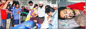 The injured sisters in hospital; and (right) the main accused in the attack Gurpreet Singh