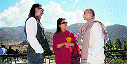 Filmmaker Gulzar, actress and filmmaker Aparna Sen and director Rakeysh Omprakash Mehra at the inauguration of the Ladakh International Film Festival in Leh on Friday