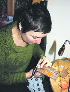 Ireland-based Juliette makes wood jewellery