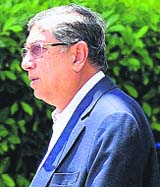 BCCIs interim chief N Srinivasan