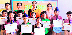 Students celebrate Hindi Divas at a school in Amritsar