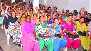 A convention of ASHA workers was held in Bathinda on Saturday. 