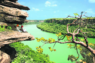 A bend in the river Chambal, southern Rajasthan