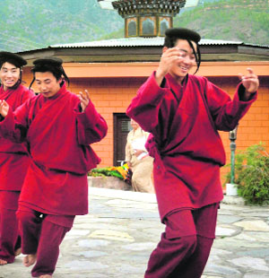 Local dancers performing the traditional spider dance