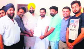 Members of the International Human Rights Organisation at a programme in Amritsar on Sunday
