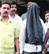 Gangrape accused Mohammed Ashfaque Sheikh outside a court in Mumbai on Sunday.