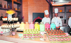 Exclusive Italian cuisine displayed at the newly opened Italian restaurant in Amritsar on Monday.