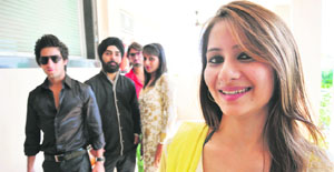 Cast of the Hindi film Damini, the victim in Jammu on Monday. 