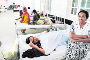 Patients at the Government Rajindra Hospital in Patiala. 