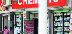 A medical store on the PGI  premises, Chandigarh. Tribune photo: Manoj Mahajan 