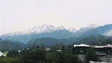 A view of the snow-clad Kailash range bordering Bhaderwah.