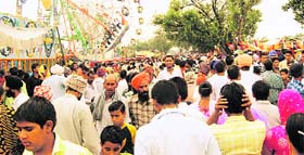 A view of Chhapar Mela on the first day on Tuesday.