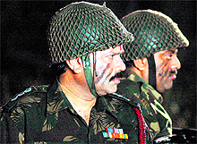 Raj Kumar Verka (left) has played the role of an Indian Army officer in Dil Pardesi Ho Gya