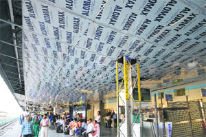 Now, the ceiling of the shed on Platform Number 1 has been covered, leaving no room for the birds to build their nests.