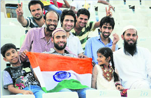 Fans enjoy a match between Faisalabad Wolves and Sunrisers Hyderabad