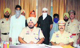 The accused in police custody in Amritsar on Thursday. 