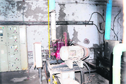 A view of the refrigeration room at the dead house of the Government Medical College in Amritsar on Thursday. 