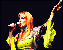 Vocalist Adriana Landeros from Mexico performs at Randhawa Auditorium, Punjab Kala Bhawan in Chandigarh on Thursday