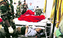 The injured being treated at an Army hospital in Machil Kupwara