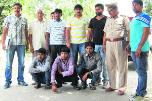 The murder accused in Sonepat police custody on Friday. 