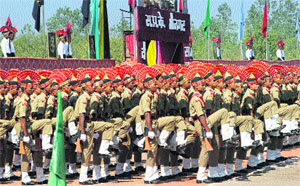 BSF recruits during their attestation- cum- passing out parade at Subsidiary Training Centre in Humhama on the outskirts of Srinagar on Friday. As many as 623 recruits were inducted into the paramilitary force after completing 38 weeks of rigorous training at the centre